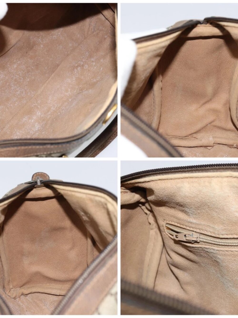 GUCCI GG Supreme Web Sherry Line Boston Bag PVC Beige Gold 40 02 006 Auth gh1505 - Picture 16 of 16